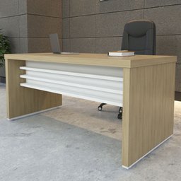 Mesa para Escritório Tamburato Carvalho/branco - Artany Móveis - 1