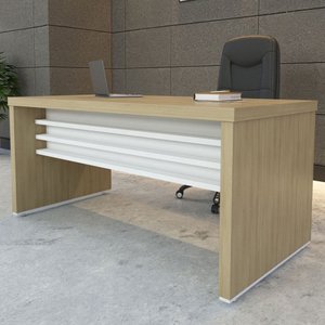 Mesa para Escritório Tamburato Carvalho/branco - Artany Móveis