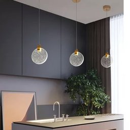Lustre Luminaria Pendente Lua Cristal Bolhas Led Iluminaçao Casa Quarto Sala Estar Cozinha Casa Loja - 5