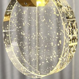 Lustre Luminaria Pendente Lua Cristal Bolhas Led Iluminaçao Casa Quarto Sala Estar Cozinha Casa Loja - 2