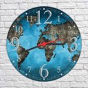 Ver imagem 2 de Relógio De Parede Mapa Mundo Universo Espaço Galáxias Decorações Interiores Quartz Silencioso