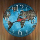 Ver imagem 4 de Relógio De Parede Mapa Mundo Universo Espaço Galáxias Decorações Interiores Quartz Silencioso