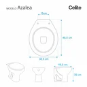 Ver imagem 2 de Assento Sanitário Poliester com Amortecedor Azalea Branco para Vaso Celite