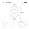 Assento Sanitário Poliester com Amortecedor Azalea Branco para Vaso Celite - 2