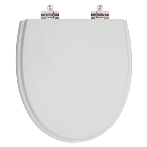 Assento Sanitário Poliester com Amortecedor Eros Cinza Platina para Vaso Incepa