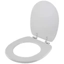 Ver imagem 2 de Assento Sanitário Poliester com Amortecedor Eros Cinza Platina para Vaso Incepa