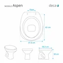 Ver imagem 2 de Assento Sanitário com Amortecedor Aspen Creme para Vaso Deca