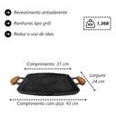 Ver imagem 3 de Kit Churrasqueira Bafo Alumínio Fundido 40x25cm Chapa Grill