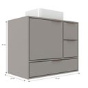Ver imagem 2 de Gabinete para Banheiro 801 100% Mdf Bp Prime Yescasa