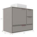 Ver imagem 2 de Gabinete para Banheiro 801 100% MDF BP Prime Yescasa Cinza/Cimento