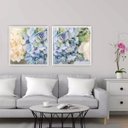 Ver imagem 1 de Quadro Composição Hortência 60x60 Moldura Branca