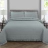 Colcha Babado Queen Fluffy 3pçs Cinza - 4
