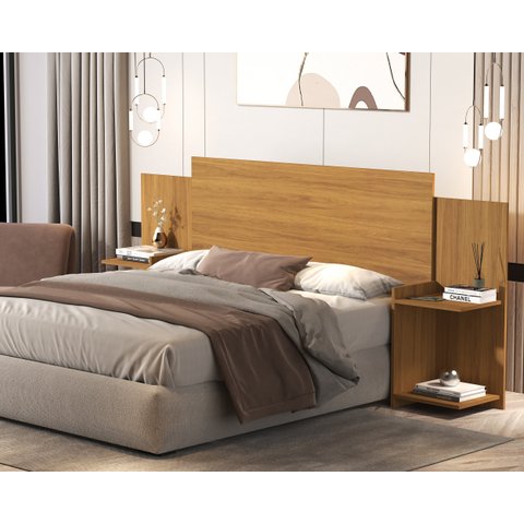 Cabeceira Regulável Áustria Versátil 100% Mdf Várias Cores: Nature