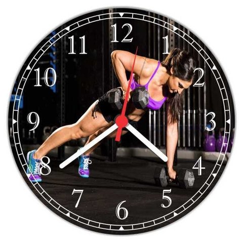 Relógio De Parede Fitness Academias Pilates Musculação Ginástica Quartz