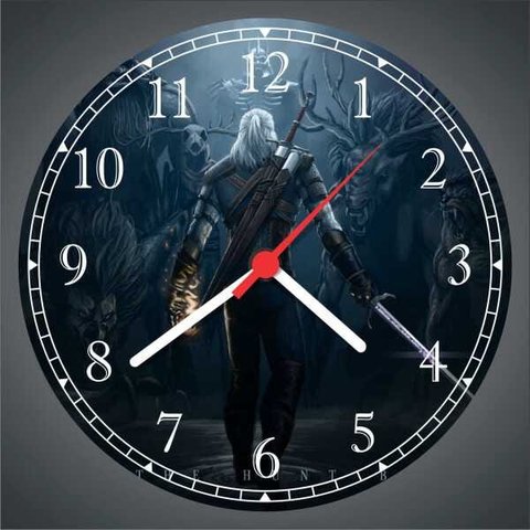 Relógio De Parede The Witcher Games Jogos Quartz