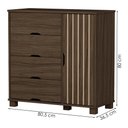 Ver imagem 5 de Quarto Solteiro Bela Cama Comoda e Guarda Roupa Mdf Chocolate Off Decmade