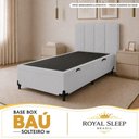 Ver imagem 3 de Cama Box com Baú Solteiro Suede Cinza Royal Sleep