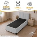 Ver imagem 6 de Cama Box com Baú Solteiro Suede Cinza Royal Sleep