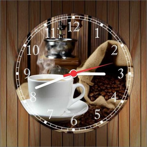 Relógio De Parede Cafeterias Padarias Café Gourmet Decorações