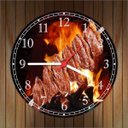 Ver imagem 3 de Relógio De Parede Carne Assada Churrasco Churrascaria Restaurantes Food Gourmet Quartz