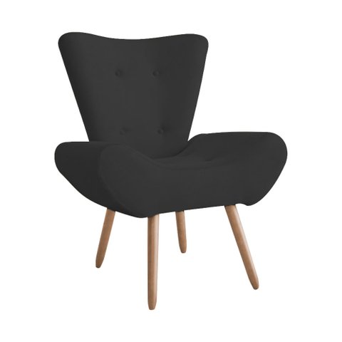 Poltrona Decorativa Bella - Preto