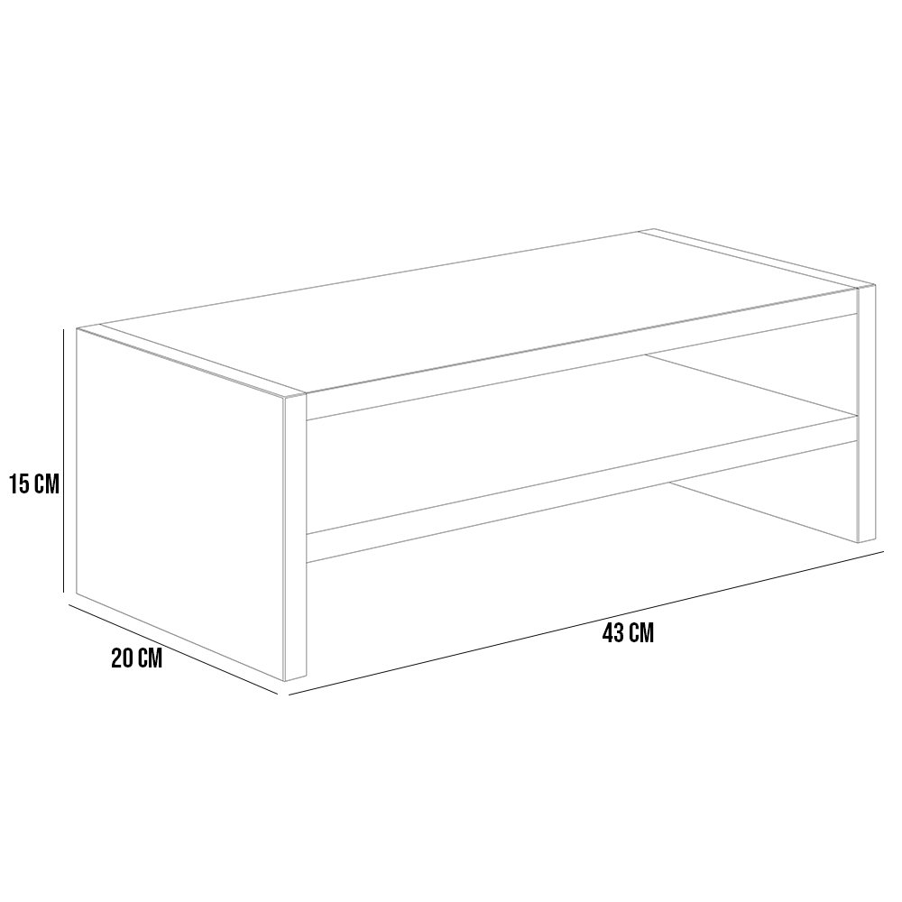 Kit 02 Suportes Stand Para Monitores Mesa Escritório Home Office Lap L03 Branco - Lyam Decor - 5