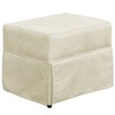 Ver imagem 5 de Poltrona de Amamentação com Balanço e Puff P02 Capitonê Suede Bege - Lyam Decor