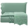 Jogo Lençol Queen Passione Bordado Inglês 4 Pçs Verde - 1
