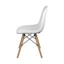 Ver imagem 5 de Conjunto Mesa 90cm Eames Tampo de Vidro com 4 Dkr Botone Madeira Branca Inovakasa