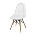 Ver imagem 4 de Conjunto Mesa 90cm Eames Tampo de Vidro com 4 Dkr Botone Madeira Branca Inovakasa