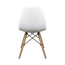 Ver imagem 6 de Conjunto Mesa 90cm Eames Tampo de Vidro com 4 Dkr Botone Madeira Branca Inovakasa