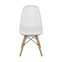 Ver imagem 3 de Conjunto Mesa 90cm Eames Tampo de Vidro com 4 Dkr Botone Madeira Branca Inovakasa