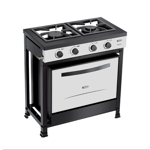 Fogão Imperador Semi Industrial 2 Queimadores com Forno e Grelhas Ferro Fundido Clarice