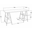 Ver imagem 5 de Mesa para Escritório Estilo Industrial Cavalete Form 135cm Carvalho - Lyam Decor