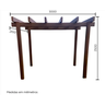 Pergolado em Madeira Plástica - In Brasil Pergolado Retangular 200x150x250 cm - 3