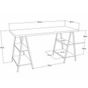 Ver imagem 5 de Mesa para Escritório Estilo Industrial Cavalete Form 150cm Carvalho - Lyam Decor