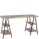 Ver imagem 4 de Mesa para Escritório Estilo Industrial Cavalete Form 150cm Carvalho - Lyam Decor