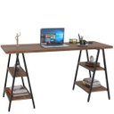 Ver imagem 1 de Mesa para Escritório Estilo Industrial Cavalete Form 150cm Nogal - Lyam Decor