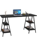 Ver imagem 1 de Mesa para Escritório Estilo Industrial Cavalete Form 150cm Preto Onix - Lyam Decor