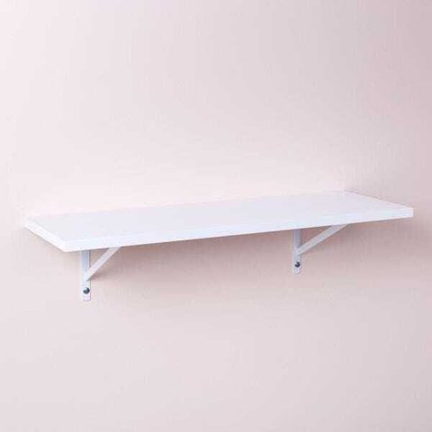 Prateleira Branca 40 X 20cm Com Suporte Mao Francesa