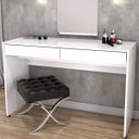 Ver imagem 2 de Penteadeira Camarim Escrivaninha com 02 Gavetas Lunna 120 Cm Branco - Lyam Decor