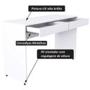Ver imagem 4 de Penteadeira Camarim Escrivaninha com 02 Gavetas Lunna 120 Cm Branco - Lyam Decor