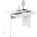 Ver imagem 3 de Penteadeira Camarim Escrivaninha com 02 Gavetas Lunna 120 Cm Branco - Lyam Decor
