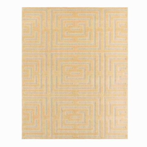 Tapete Luxuoso para Sala / Quarto Felpudo - 300 X 400 Cm - Realce Eden - Areia 60 - J Serrano