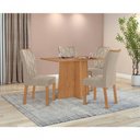 Ver imagem 5 de Conjunto Sala de Jantar Mesa Celebrare 120 e Cadeiras Rayla 4 Lugares MDP Amêndoa 120cm Móveis
