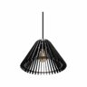 Lustre Pendente em Madeira - Stick Cone - Preto - 2