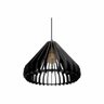 Lustre Pendente em Madeira - Tent - Preto - 1