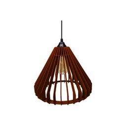 Lustre Pendente em Madeira - Tent - Tabaco - 2