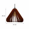 Lustre Pendente em Madeira - Tent - Tabaco - 3