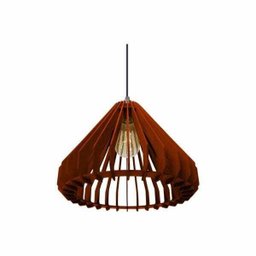 Lustre Pendente em Madeira - Tent - Tabaco - 1